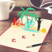 Father's Day Card I Love Dad 3D Pop Up Greeting Card for Him
