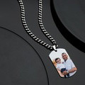 Custom Engraved Stainless Steel Mens Dog Tag Photo Necklace For Heroes Dad - image 5