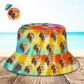 Custom Bucket Hat Unisex Face Bucket Hat Personalize Wide Brim Outdoor Summer Cap Hiking Beach Sports Hats Rainbow Color Bucket Hat Gift - image 3