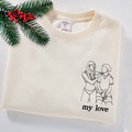Custom Embroidered Line Drawing .Sweatshirts.hoodies - image 2