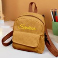 Personalized Mini Backpack with Name Corduroy School Bag Back to School Gift for Kids - image 6
