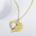 Engraved Family Name Necklace Custom Heart Birthstone Necklace for Mom - image 10