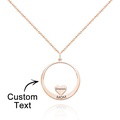 Custom Engraved Necklace Circle Hearts Mom Pendant Necklace Creative Gift - image 15