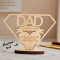 Custom Engraved DAD Wooden Plaque Stand Personalized Keepsake Father's Day Gifts - image 1