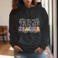Personalized Wildflower Hooded Sweatshirt Teacher Custom Name Hooded Sweatshirt Back to School Gifts - image 7