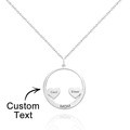 Custom Engraved Necklace Circle Hearts Mom Pendant Necklace Creative Gift - image 2