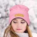 Custom Name Leather Patch Beanie Personalized Adult Winter Hat - image 11