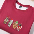 Embroidered Christmas - sweatshirt hoodie - image 2