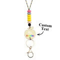 Personalized Wooden Apple Lanyard with Keychain Id Badges Gift for Teachers Back to School Gift - image 4
