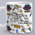 Personalized 3D Inflated Effect Kids Name Mug - Perfect Father's Day Gift - image 2
