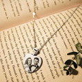 Custom Photo Necklace Engraved Heart Tag Necklace Gifts for Her - image 4