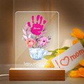 Custom Name and Date Night Light Handprint Lamp Mother's Day Gift - image 10