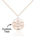 Custom Engraved Necklace Circle Hearts Mom Pendant Necklace Creative Gift - image 21