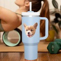 Custom Face 40oz Insulated Mug with Handle and Straw Stainless Steel Custom Travel Cup Gift for Family Friends Couples - image 12