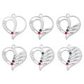 Engraved Family Name Necklace Custom Heart Birthstone Necklace for Mom - image 3