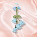 Flower Knitted KeyChain for Bag Crochet Campanula Keychain Handmade Gift - image 12