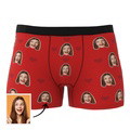 Custom Heart Face Boxer Briefs Men's Underwear with Package - image 1