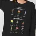 Personalized First Mom Now Grandma Sweatshirt Custom Birth Flowers Sweatshirts for Mother's Day Gift - image 10