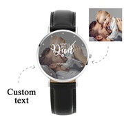 Personalized Love you Dad Photo Watch Father's Day Gift 40mm