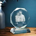Custom Photo Engraved Ornaments Crystal Glass Father's Day Gifts - image 3