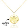 Custom Engraved Necklace Circle Hearts Mom Pendant Necklace Creative Gift - image 14