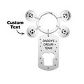 Personalized Engraved Football Daddy' Dream Team Keychain with Children's Names Key Ring Father's Day Gifts - image 4