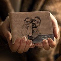 Custom Photo Wallet Bronzing Simplicity Men's Wallet Gifts For Dad - image 2