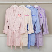 Personalized plush robes with custom embroidery, birthday gifts, wedding gifts, adult men's, women's night gowns, for moms, miniature wool spa gowns