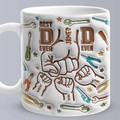 Personalized Names Custom 1-6 Kids 3D Inflated Effect Printed Mug - Perfect Father's Day Gift - image 3