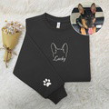 Custom Dog Ears Sweatshirt, Dog Mom Shirt, Dog Mom Gift, Dog Lover Hoodie, Hand Drawing Dog Ear, New Dog Owner Sweatshirt, Custom Dog Tee - image 4