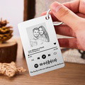 Custom Metal Photo Scannable Spotify Code Keychain Personalized Music Plaque Father's Day Gifts - image 5