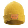 Personalized Baby Beanie Custom Name Leather Patch Beanie Gifts for Kids or Adult - image 4