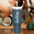 Personalized Text 40oz Insulated Mug with Handle and Straw Stainless Steel Custom Travel Cup Gift for Family Friends Couples - image 13