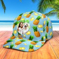Custom Baseball Cap with Photo and Name Hawaiian Style Gifts for Her - Pineapple - image 6