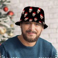 Custom Christmas Bucket Hat Personalized Face Unisex Fisherman Cap - image 6
