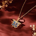 Custom Photo Necklace Butterfly Pendant Locket Necklace Gift for Women - image 6