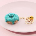Crochet Fruit Keychain Cute Food Donut Knitted Car Keyring Bag Decorations Gifts for Her - image 7