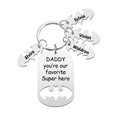 Personalized Superhero Daddy Keychain with Kids Names Gift for Father - image 7