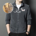 Custom Embroidered Pet Portrait Fleece Casual Jacket - Warm Winter Gift - image 2