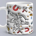 Personalized Fist Bump Mug for Papa - Custom 3D Inflated Design - Father's Day Gift - image 3