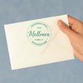 Custom Family Address Stamp Round Self Inking Stamp for Wedding - image 4