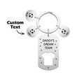 Personalized Engraved Football Daddy' Dream Team Keychain with Children's Names Key Ring Father's Day Gifts - image 3