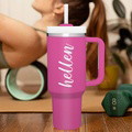 Personalized Text 40oz Insulated Mug with Handle and Straw Stainless Steel Custom Travel Cup Gift for Family Friends Couples - image 11