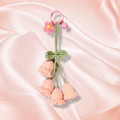 Flower Knitted KeyChain for Bag Crochet Campanula Keychain Handmade Gift - image 10