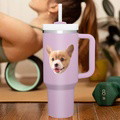 Custom Face 40oz Insulated Mug with Handle and Straw Stainless Steel Custom Travel Cup Gift for Family Friends Couples - image 10