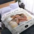 Personalized Couple Music Blanket with Photo and Text - image 3