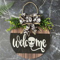 Halloween Welcome Sign for Front Door Wood Farmhouse Wreath Porch Decor Hanging Decoration Gifts - image 10