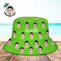 Custom Your Photo Face Summer Bucket Hat Fisherman Hat - Green - image 5