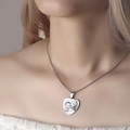 Women's Heart Photo Engraved Tag Necklace with Engraving Stainless Steel - image 3