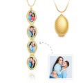 Custom Photo Necklace Container Oval Locket Pendant Necklace Gift for Women - image 4